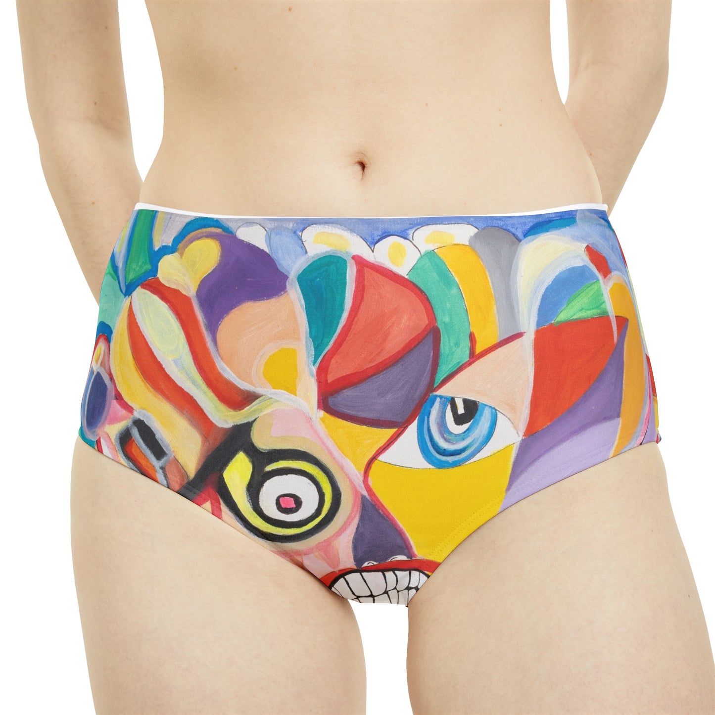 High-Waist Hipster Bikini Bottom (AOP)